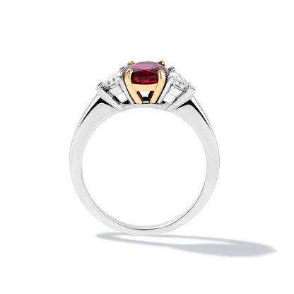 Imperial Red Ruby & Diamond Ring