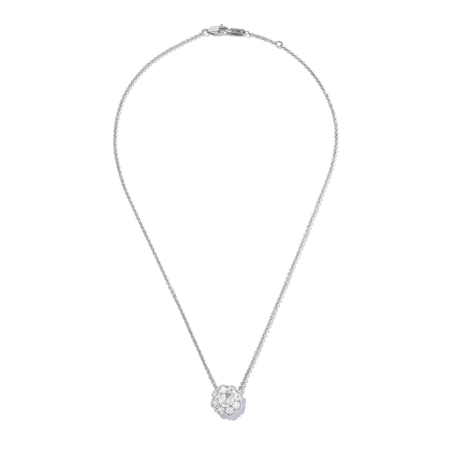 Rose-Cut Diamond Pendant Necklace