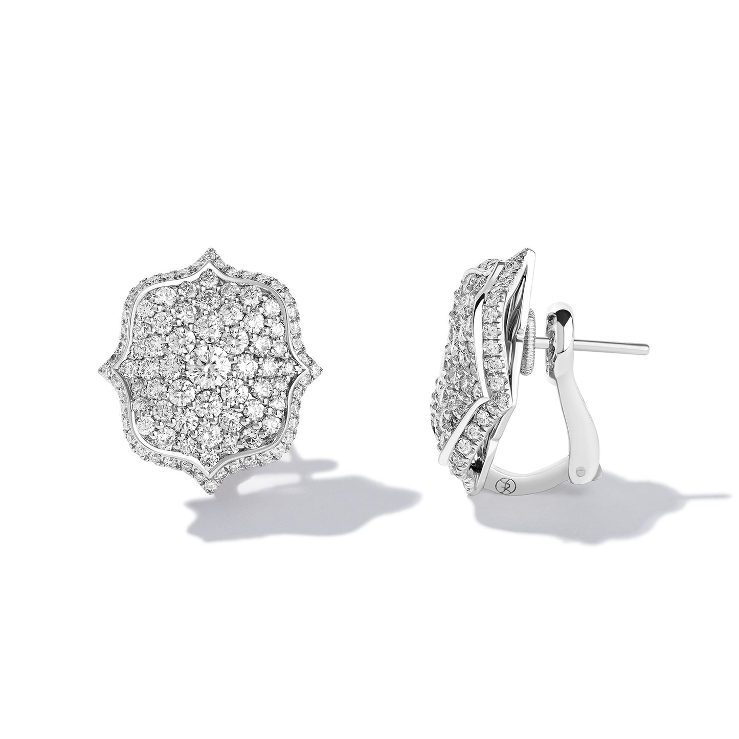 Lotus Diamond Earrings