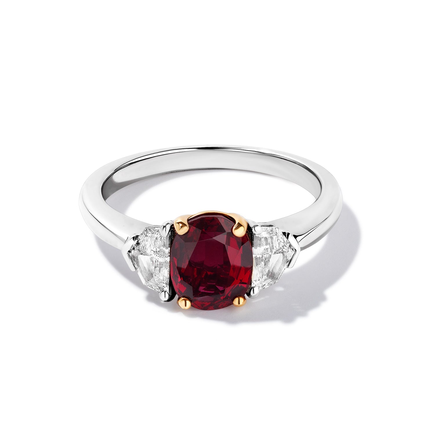 Imperial Red Ruby & Diamond Ring