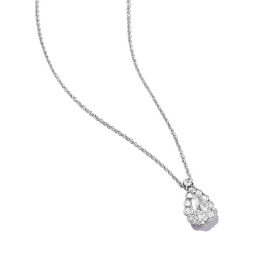 Rose-Cut Diamond Pendant Necklace