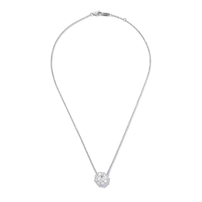 Rose-Cut Diamond Pendant Necklace