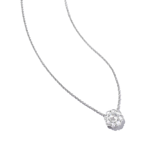 Rose-Cut Diamond Pendant Necklace