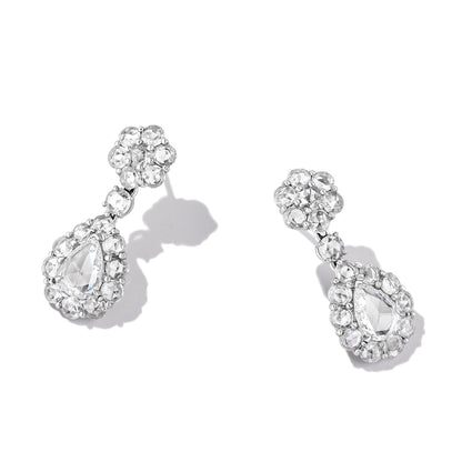 Rose-Cut Diamond Drop Earrings