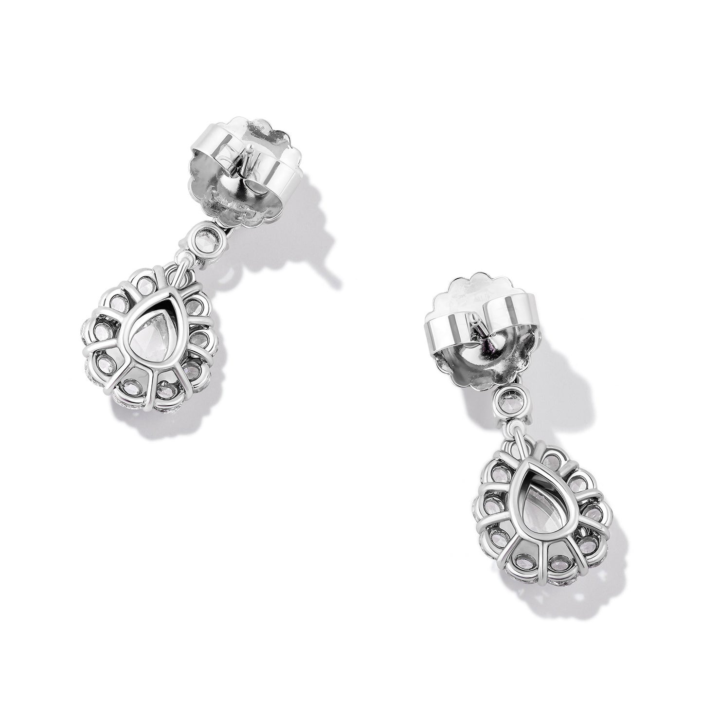 Rose-Cut Diamond Drop Earrings