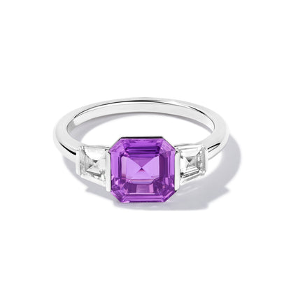 Purple Sapphire & Diamond Ring