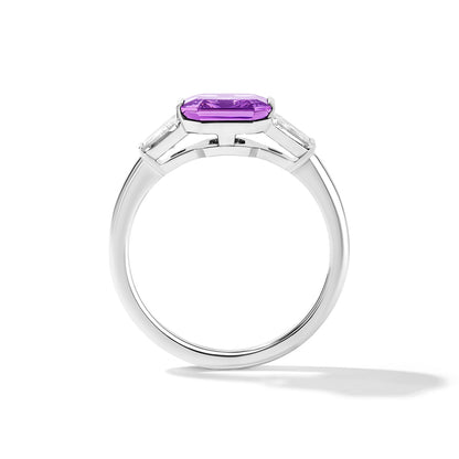 Purple Sapphire & Diamond Ring