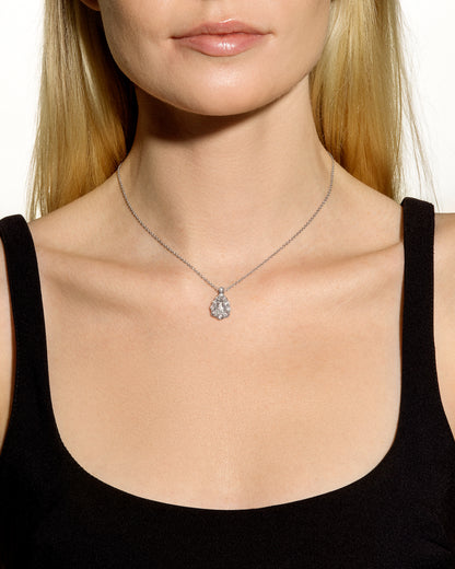 Rose-Cut Diamond Pendant Necklace