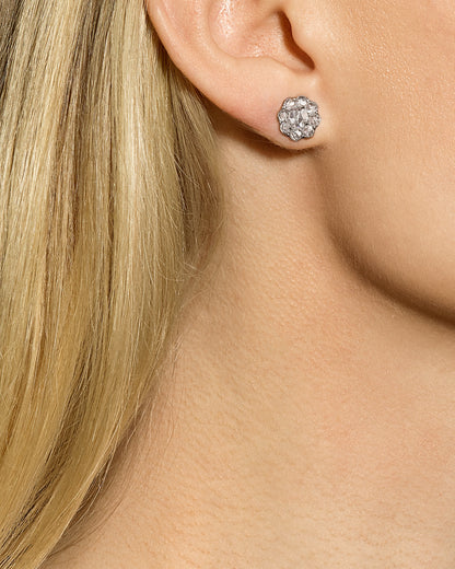 Rose-Cut Diamond Stud Earrings