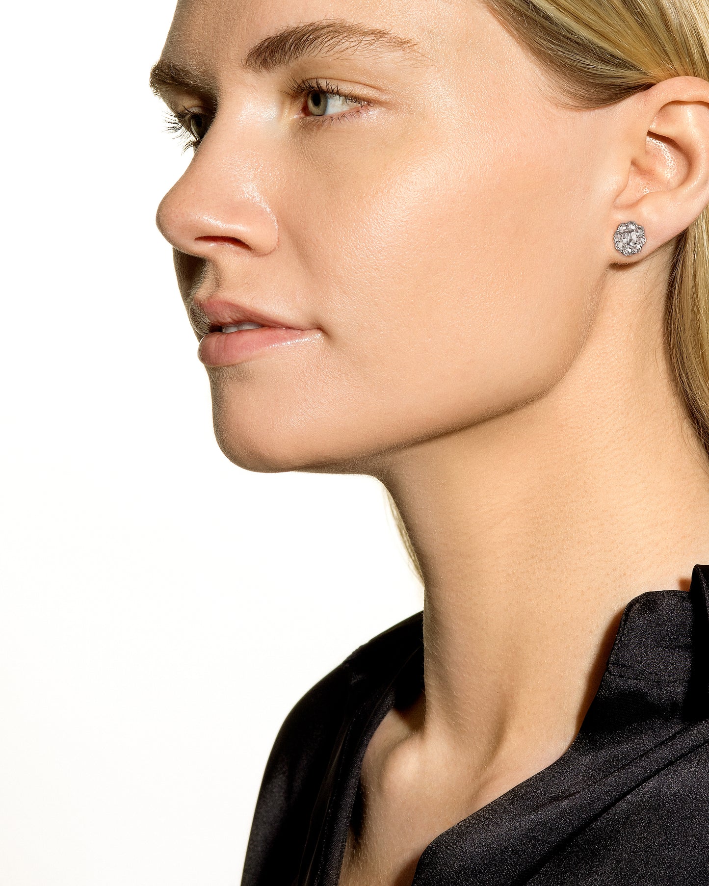 Rose-Cut Diamond Stud Earrings