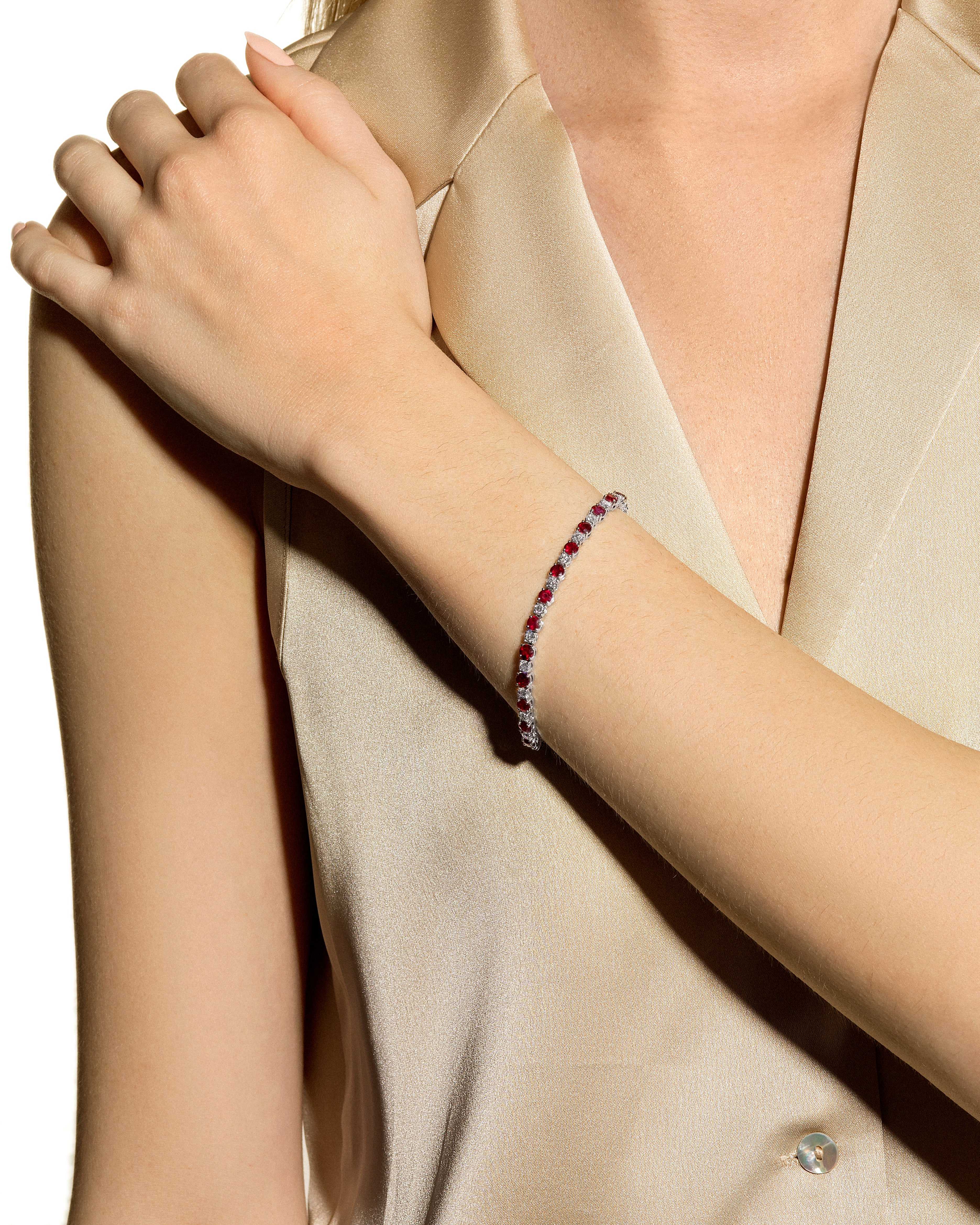 Pigeon's Blood Ruby & Diamond Bracelet – Bayco